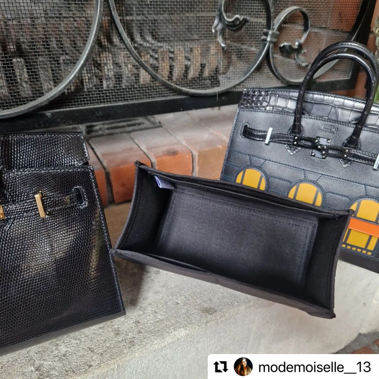 Merandi Luxury bag insert for Birkin 20 / FaubourgMERANDI bag insert is the perfect blend of luxury and functionality. Crafted with Thai premium silk, this practical luxury bag organizer/insert keeps all your belongings organized in your beloved Hermès, L